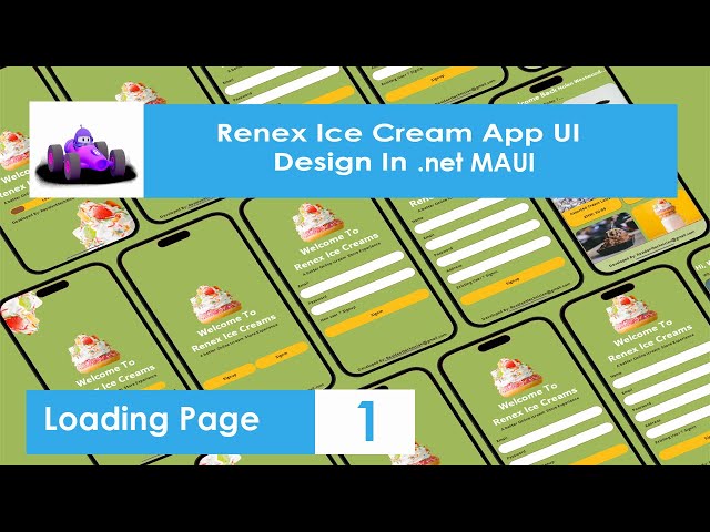 Part 1 UI design In dot net MAUI Loading Page Ice Cream App