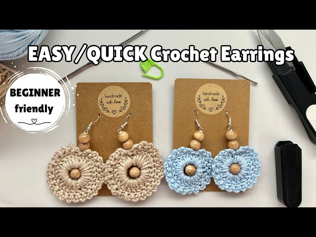Easy Crochet Earrings | Very Quick to make