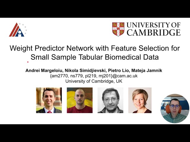 Weight Predictor Network with Feature Selection for Small Sample Tabular Biomedical data (AAAI 2023)