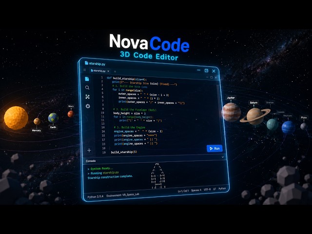 I Built a 3D Code Editor From Scratch (NovaCode)