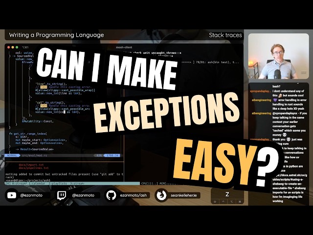 Live Coding a Language: Error Handling Gets Messy