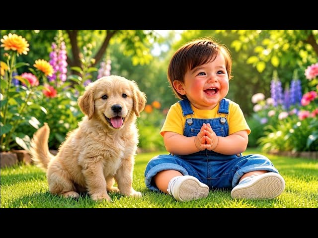 Funny Baby Moments with Puppy | Non Stop Laughing and Giggles | Funny Baby and Dog