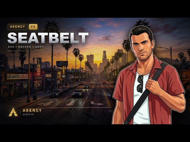 Agency Seatbelt V2 | Automatic Seatbelt for FiveM (QBCore · Qbox · ESX · Standalone)