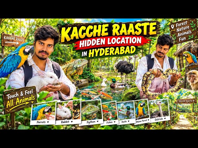 😱Hyderabad’s Hidden Animal Paradise! 🐢🦆🐇 | Kacche Raaste | 🐍 Holding a Python Snake