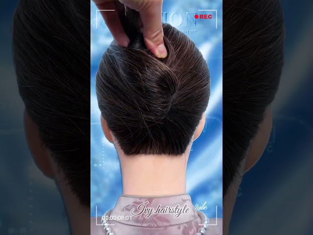 Simple Details, Beautiful Results ✨ Would You Try This?    #easyhairstyle #updo #hairinspo