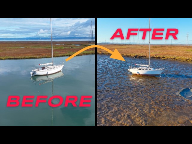 The Effect of Tides on a Boat, Views from a Drone