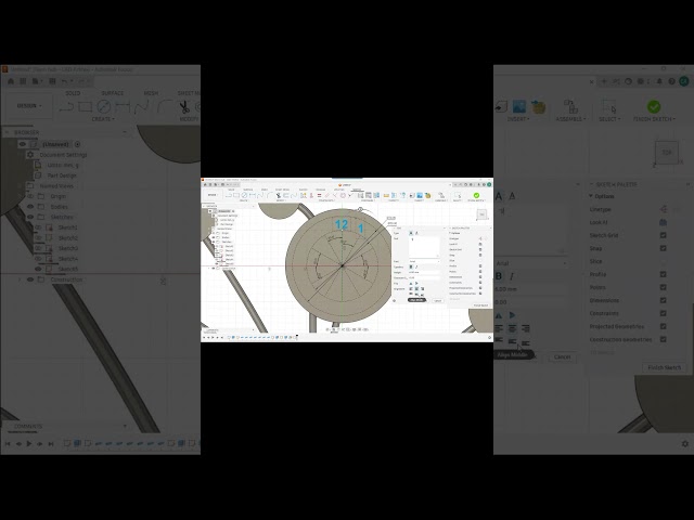Wall clock with Modern design | Creative art in Fusion 360