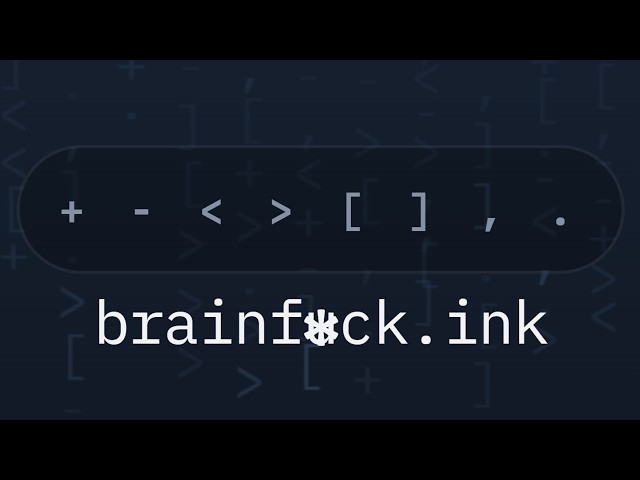 brainfuck.ink - Esoteric Coding Game - Teaser