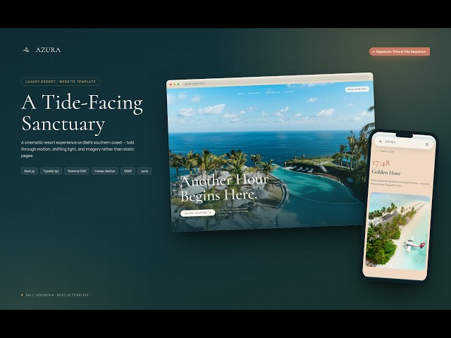 AZURA — Cinematic Resort & Hotel website template Nextjs