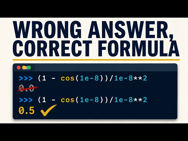 Learn Python #26: When Correct Formulas Give Wrong Answers | Errors, Conditioning, and Stability