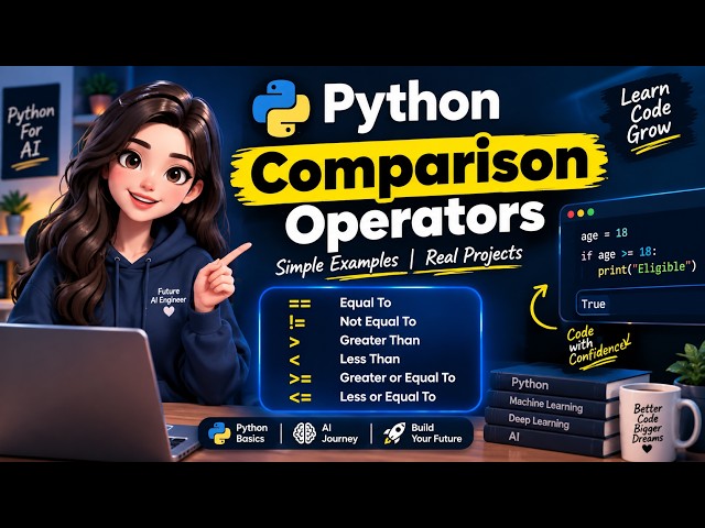 Python Comparison Operators | Python Tutorial for Beginners