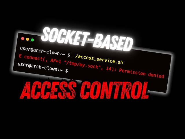 Unix Sockets Can Control Who Gets Access