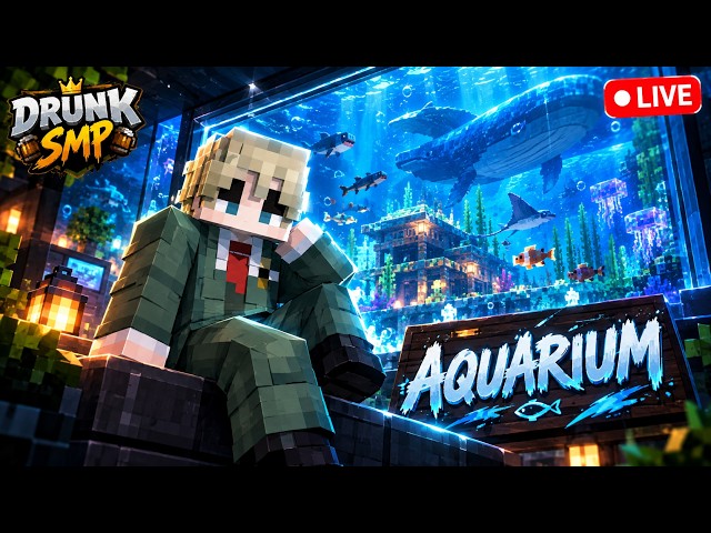 I Built an INSANE Aquarium in Drunk SMP! 🐠🌊 #Minecraft #SMP #usa