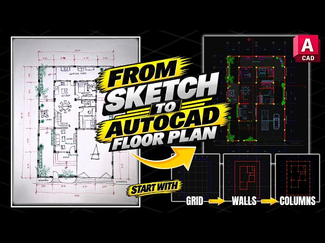 Build Your AutoCAD Floor Plan Faster | Part 1: Grid, Walls & Columns