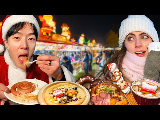Eating EVERYTHING at Tokyo's Biggest Christmas Market!