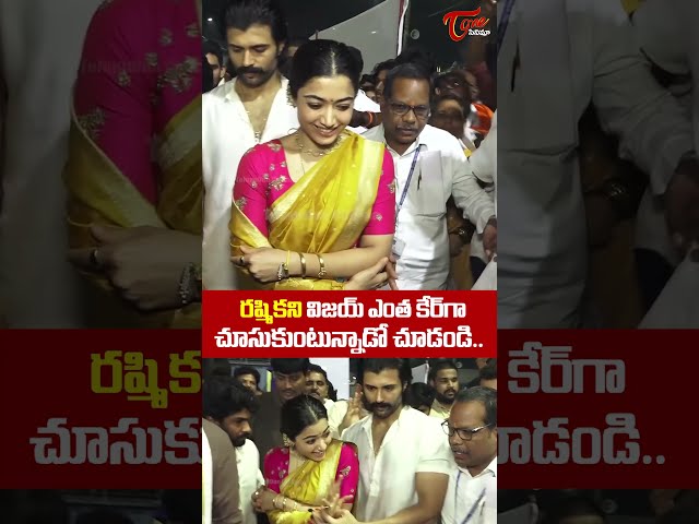 విజయ్ దేవరకొండ రష్మికను ఎలా చూసుకుంటున్నాడో చూడండి Rashmika | VijayDeverakonda |#shorts