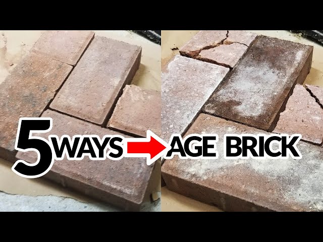 Make new brick pavers look old - DIY antique brick look using stains and whitewashing brick