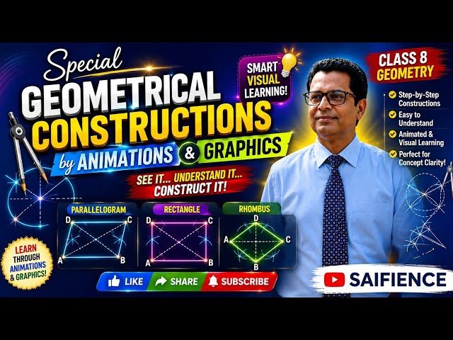Geometrical Constructions Class 8  – SEE IT, UNDERSTAND IT, CONSTRUCT IT 💯👍