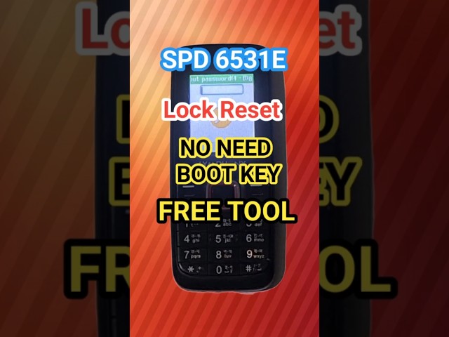 SPD SC6531E Lock Reset With Free Tool