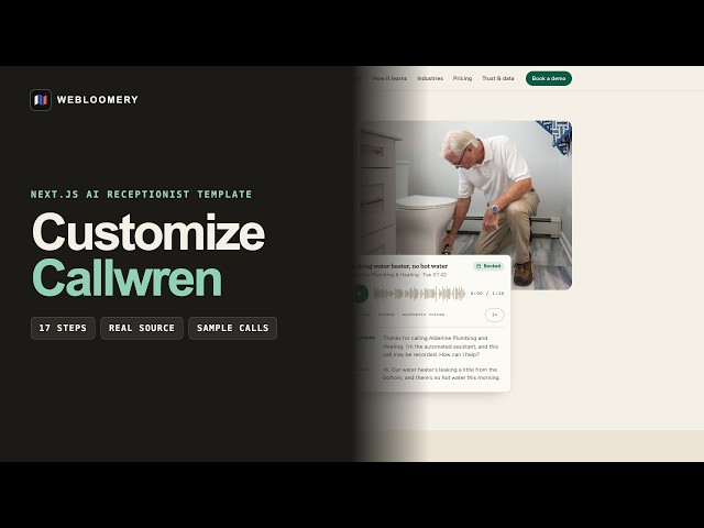 Callwren Tutorial — Customize a Next.js AI Receptionist Website Template | Webloomery