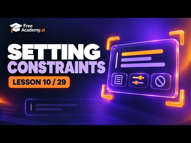 Setting Constraints — Prompt Engineering Course (10/29)