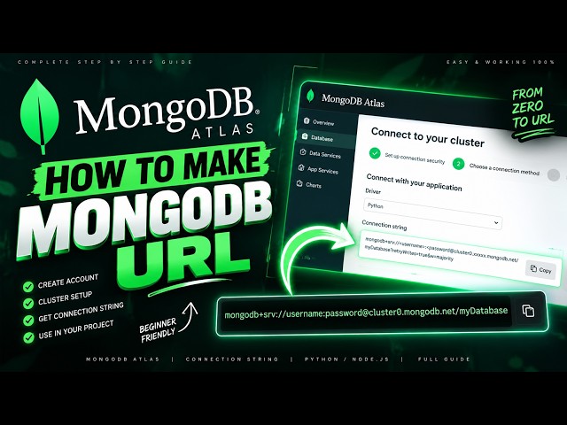 How to Create MongoDB URL & Connection String in 2026 | MongoDB Atlas Tutorial