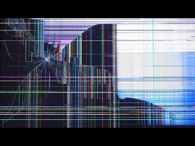 Best HD Cracked Broken Screen Screen Effect w Sound and Static Glitch Motion 4K UHD 20 Minutes!