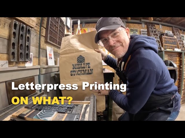 Letterpress Printed Lawn Bags!?! On TWO Different Presses! What is this madness?