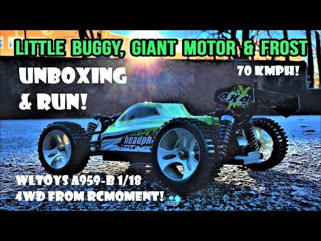 WLToys A959-B 4WD 70 km/h 43 mph 1/18 Buggy from RCmoment! Unboxing, First look and First Run!