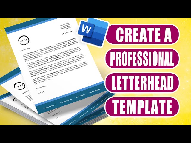 How to make a Professional Letterhead Template in Microsoft Word (Step-by-Step)