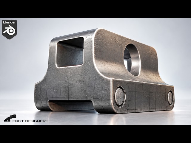 From Basic Shapes to a Detailed Mechanical Part | Blender Hard Surface Modeling