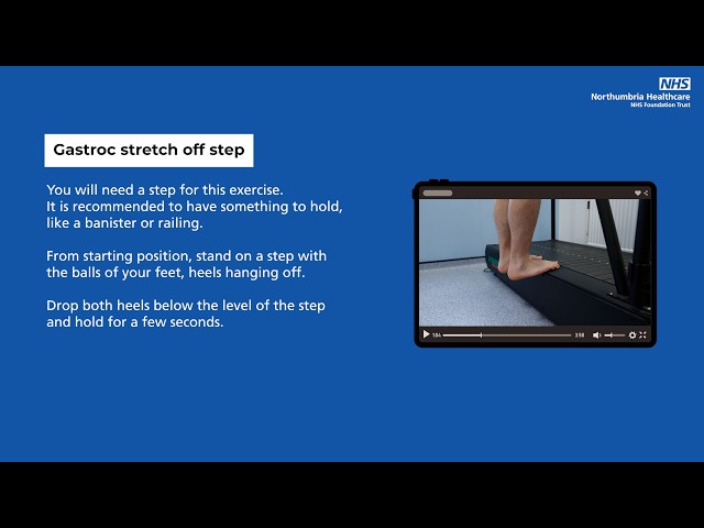 Gastroc stretch off step