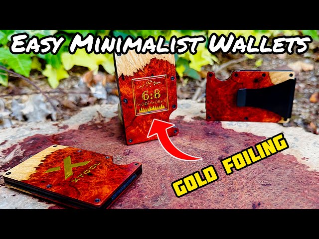 How to Make Wooden Wallets: Woodworking Tools or Lasers, Gold Foiling with xTool O1 Omni Printer