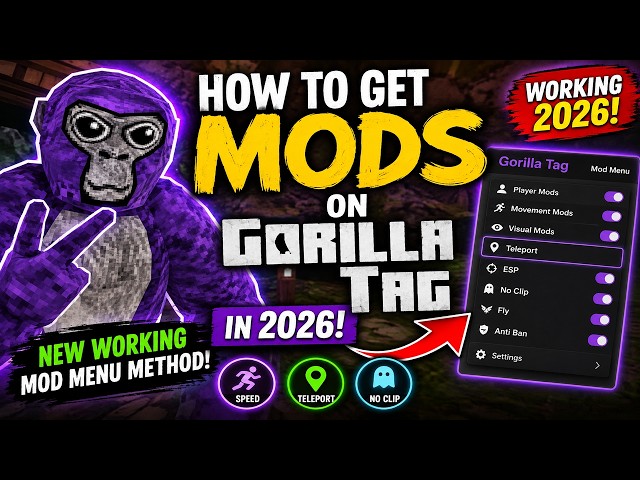 How to Get Mods on Gorilla Tag in 2026 🦍 New Working Mod Menu Method