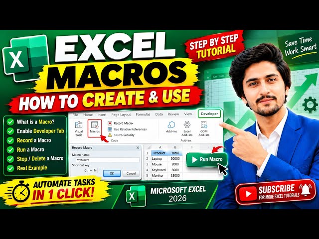 Automate Excel Tasks with Macros 🔥 | Beginner Guide
