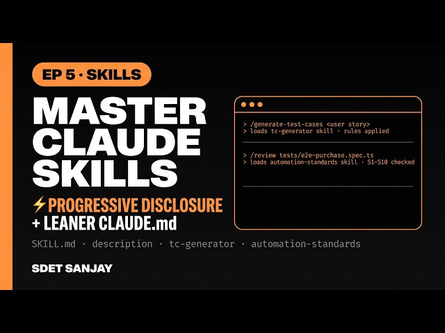 Claude Code Skills Explained | Build Your First AI Agent Skill #skills #automationtesting #claude