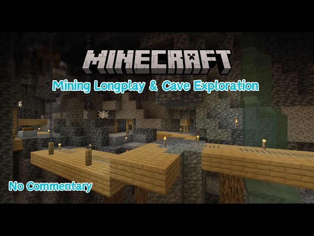 Minecraft Longplay Mining - Exploring Cave & Ore Mining - No Commentary - 1.20.2