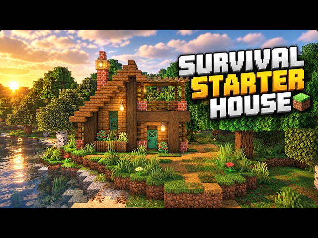 Survival Starter House🏡 | Minecraft Tutorial