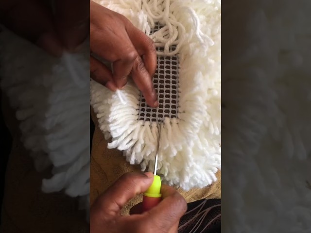 Step-by-Step Latch Hook Rug Knotting Tutorial