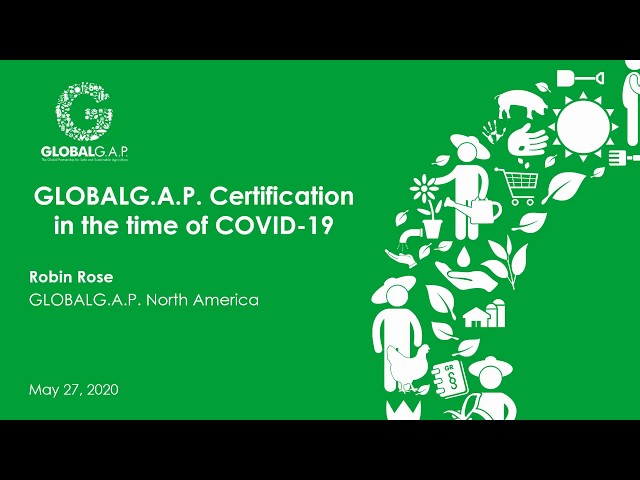 Public Webinar on GLOBALG.A.P. Certification during the COVID-19 Pandemic