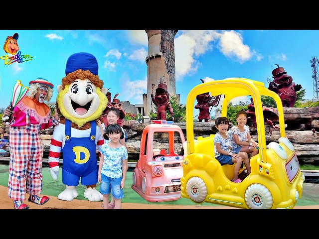 Riding Toy Cars, Pirate Boats, and Eating Ice Cream at the Theme Park