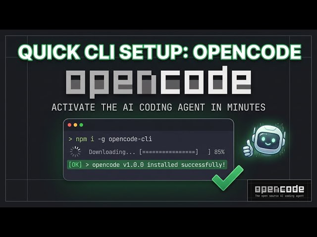 Quick Installation of OpenCode CLI | A open-source coding agent similar to Claude Code and Codex Cli