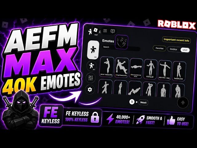  AEFM Max 40K Emote Script | FE Keyless | Easy to Use!