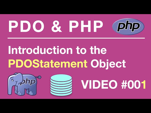 PDO | PHP | MySQL | PDOStatement Intro #001 | BEGINNERS // Tips from the Self Taught Developer
