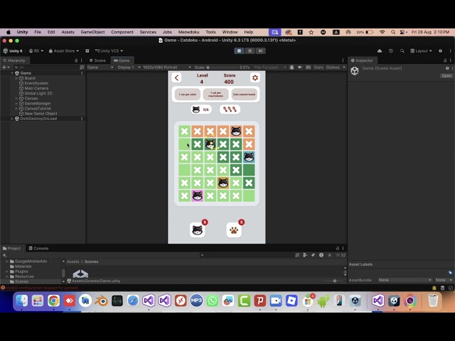 Meowdoku Brain Puzzle Unity source code