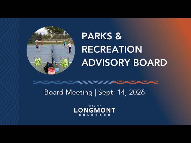 Parks and Recreation Advisory Board Meeting Sept. 14, 2026
