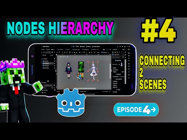 (Ep: 4) Nodes Hierarchy & Connecting Scenes! 🤯📱