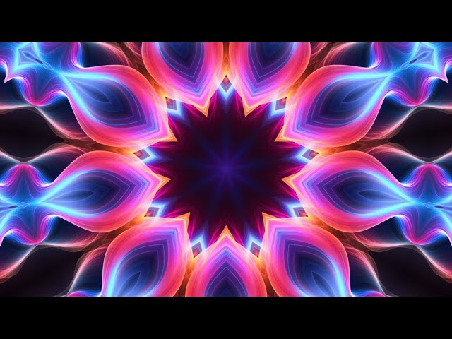 Healing Energy Meditation Relaxing Kaleidoscope Visuals 432Hz [4K]