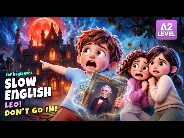 Leo! What's Really Inside This Haunted House?! I Slow English Listening Story (A2)