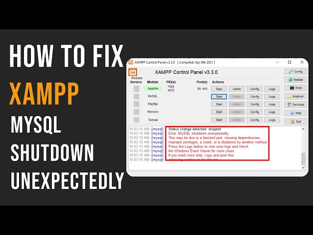 Fixed XAMPP MySQL Shutdown Unexpectedly in 2 Minutes -2025 ✅✅